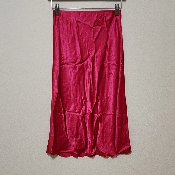 Babaton Pink Midi Slip Skirt for Cocktail Nights - Picture 3 of 12
